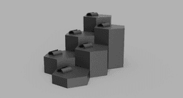 Hexagon Figurine Stand 3d model