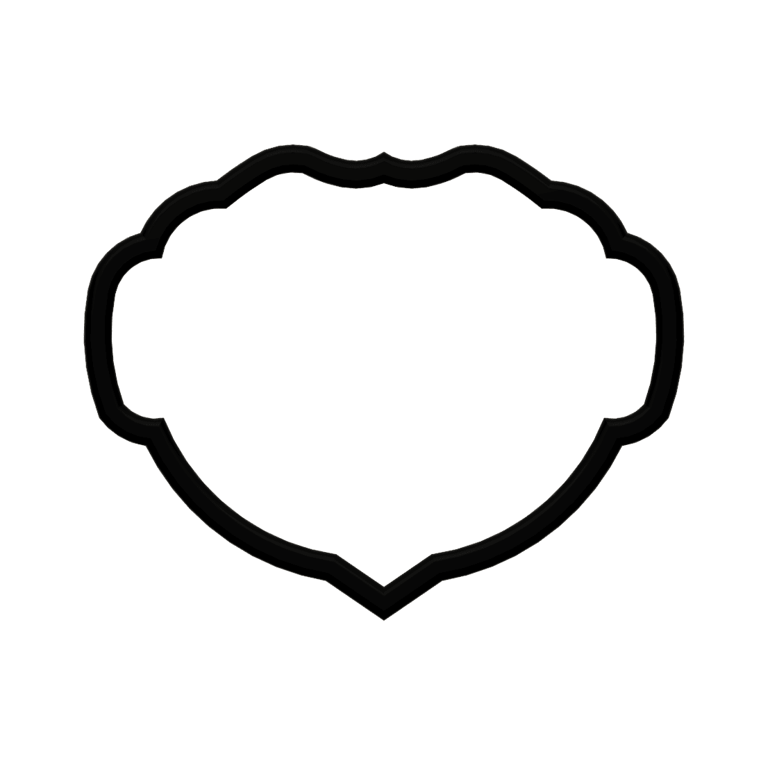 Acorn Plaque Cookie Cutter STL File - 4 inches 3d model