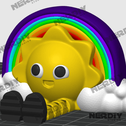 Sun & Rainbow Weather Buddy 3d model
