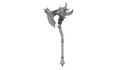 Crescent Horn Warstaff 3d model