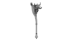 Crescent Horn Warstaff 3d model