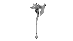 Crescent Horn Warstaff 3d model