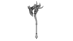 Crescent Horn Warstaff 3d model