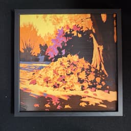 3D Printed Painting - Fall Leaf Pile 3d model