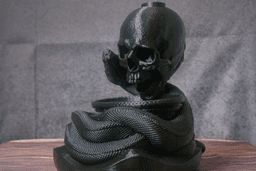 Snake and Skull Incense Burner 3d model