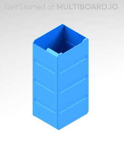 2x4x1.5 LU - Labelled - MultiBin Simple Drawer 3d model