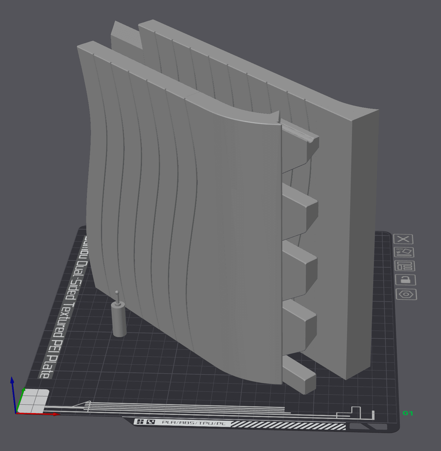 AMS stacking stand for Bambu Lab X1 and P1P 3d model