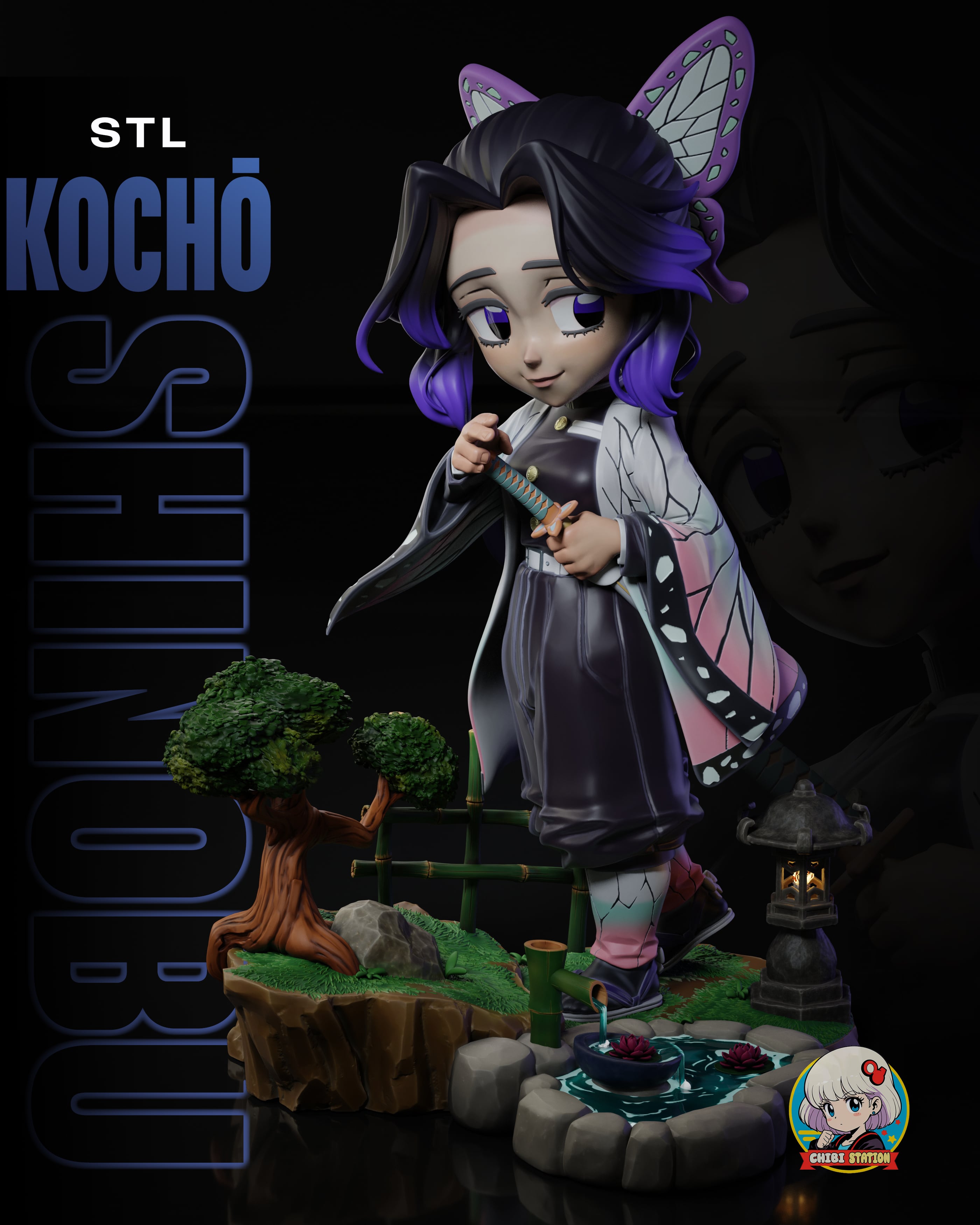 Demon Slayer Shinobu Chibi - Premium Collectible 3d model