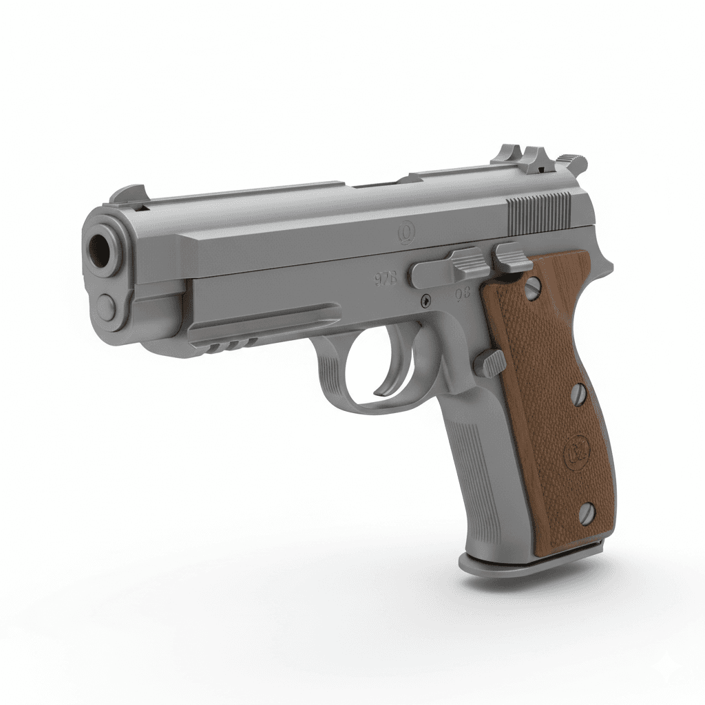 CZ 97B Large Caliber Handgun 3d model