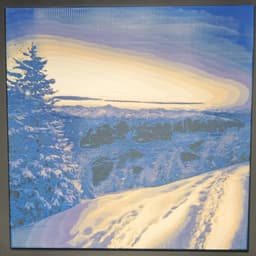 3D Printed Painting - Snowy Mountains 3d model