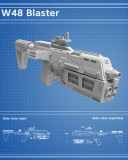 W-48 Blaster - Star Wars 3d model