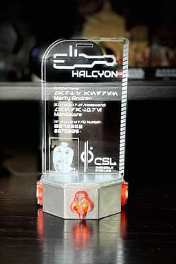 LED Display Stand for Acrylic Star Wars ID Cards 3d model