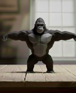 gorilla lowpoly 3d model