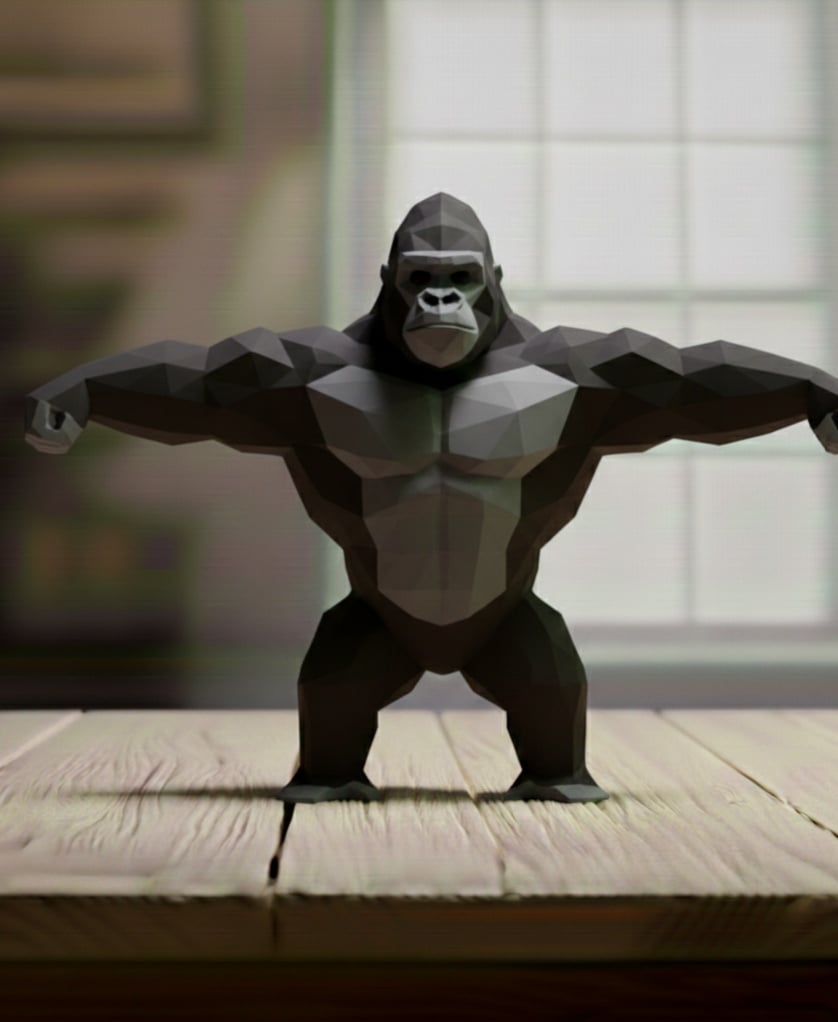 gorilla lowpoly 3d model