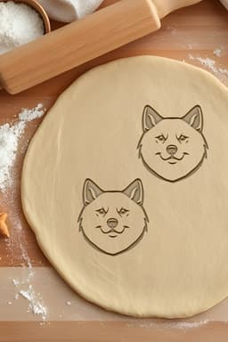 Husky Cookie Cutter, Biscuit Cutter 3d model