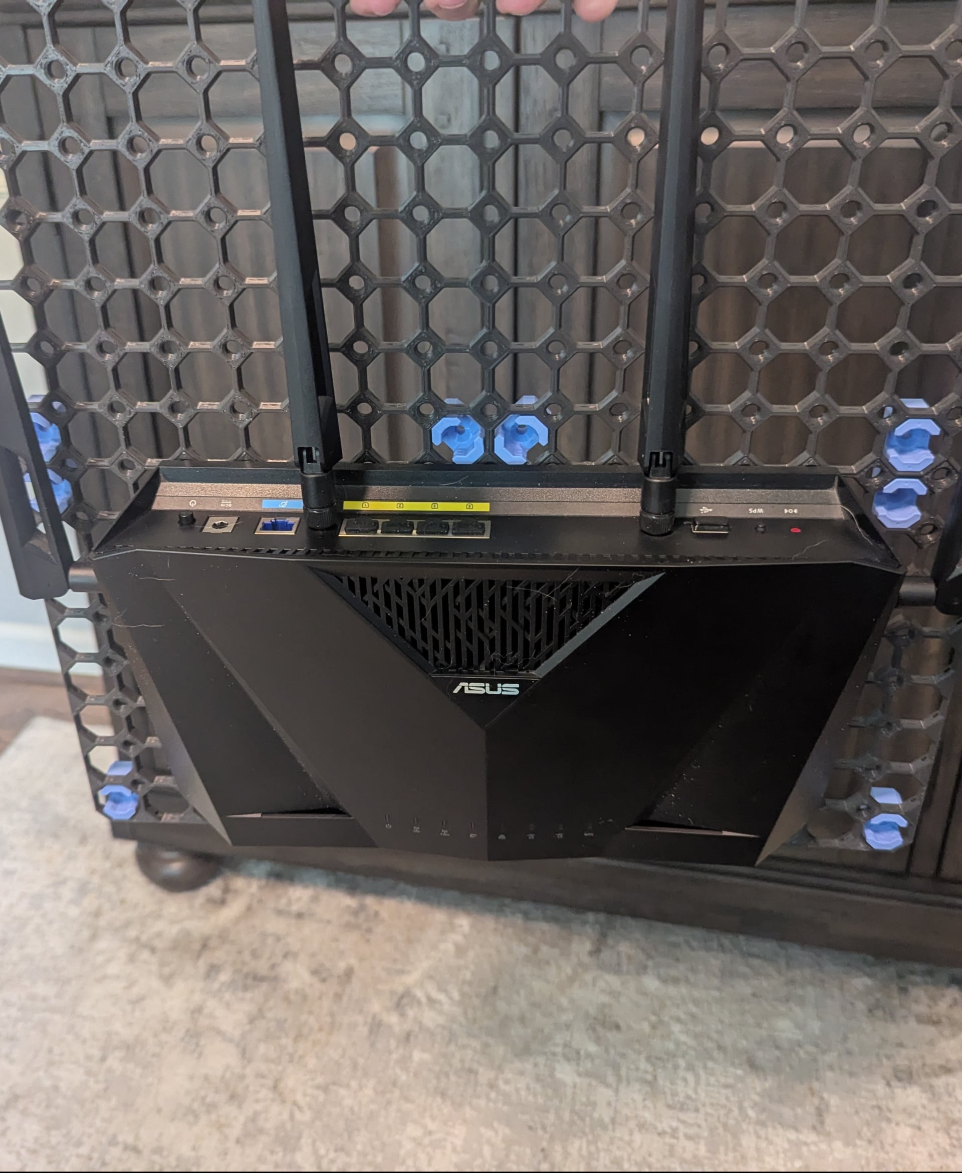 Multiboard Mount for Asus RT-AC3100 and RT-AC88U 3d model