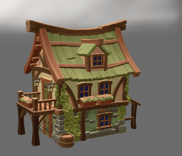 Enchanted Harvest Cottage STL File for 3D Print 3d model