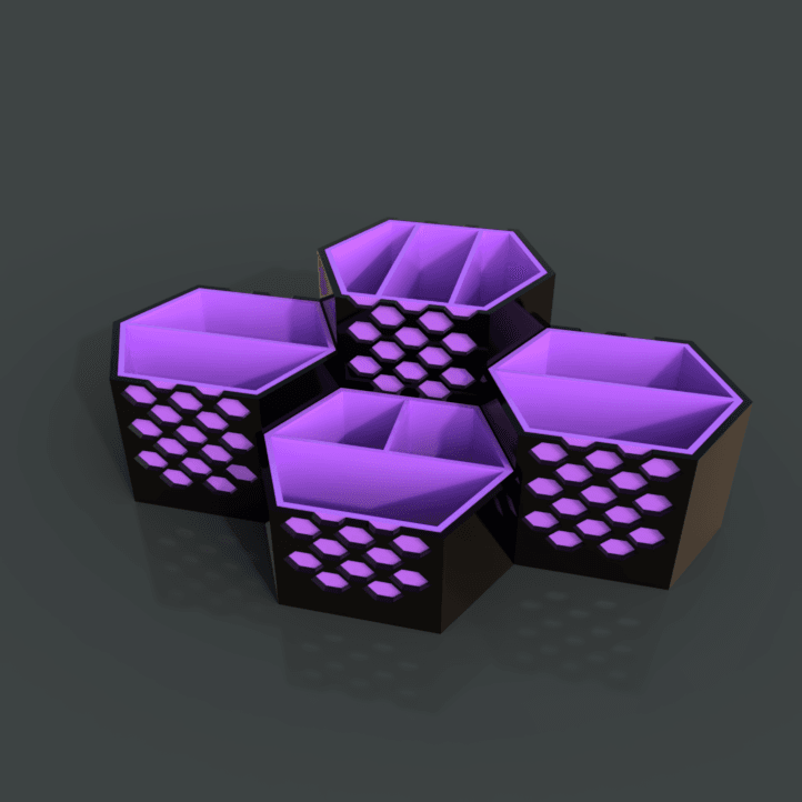 Hex Desk Organizer 3d model