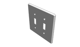 Two Gang Toggle Switch Style Wall Plate (Original Replacement) 3d model