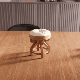 Vintage Baroque Classical Miniature Stool Decorative Prop 3d model