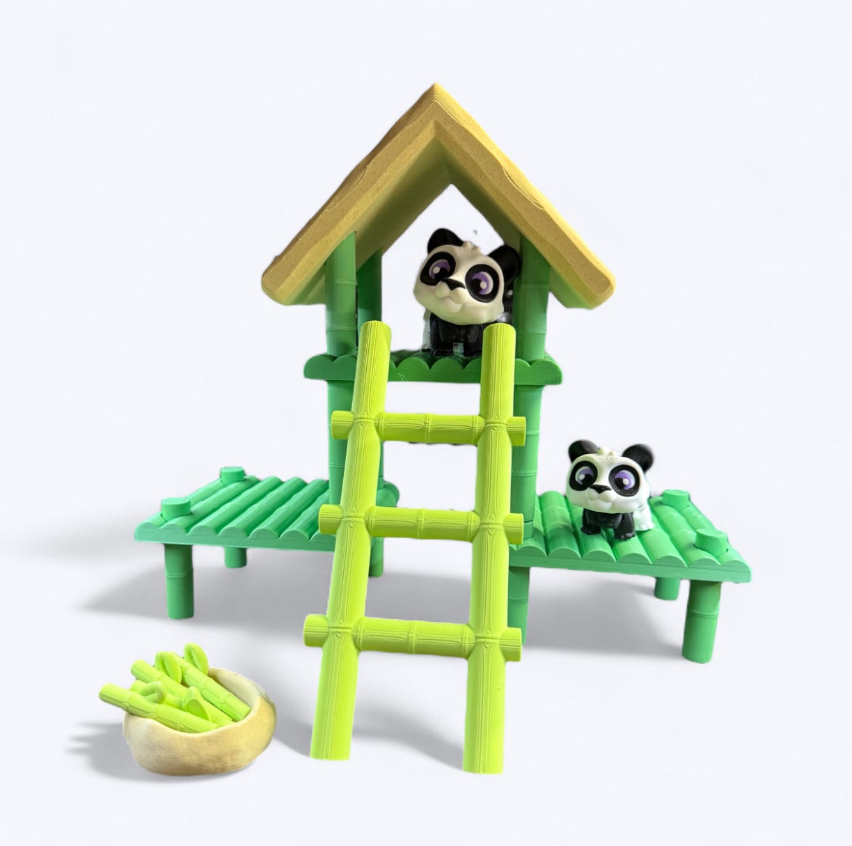 Bamboo Build A House and Little Pandas 3d model