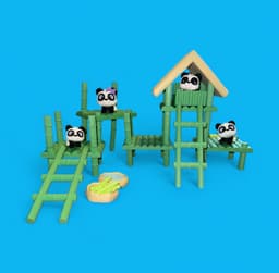 Bamboo Build A House and Little Pandas 3d model