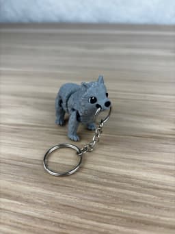 Wolf Keychain 3d model