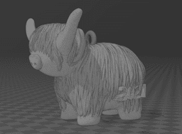 2021 Highland Cow Ornament 3d model
