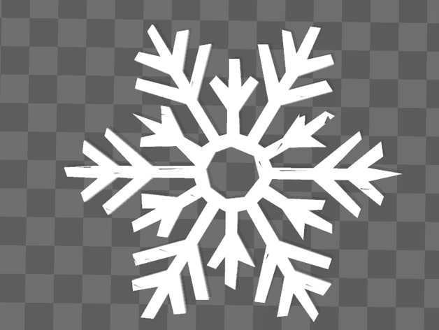 snowflake christms deco 3d model