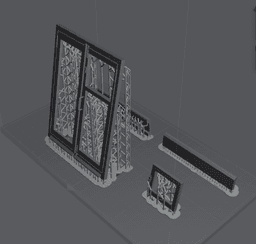 Classic Wooden Window 1/12 Scale 3d model