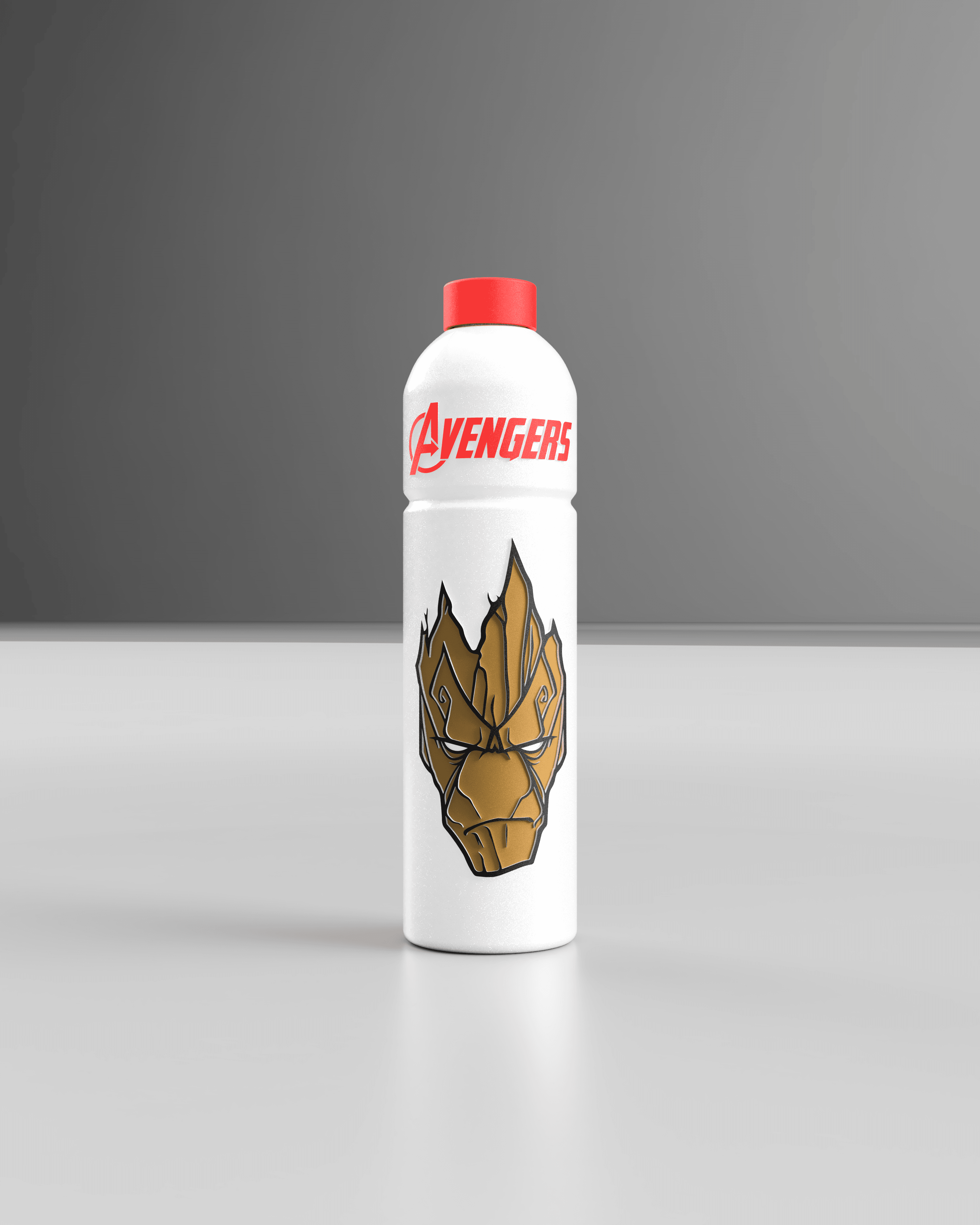 MARVEL WATER BOTTLE (GROOT) 3d model