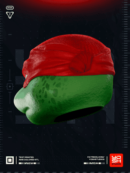 Red Turtle Helmet 3D Printer STL 3d model