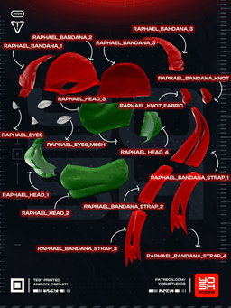 Red Turtle Helmet 3D Printer STL 3d model