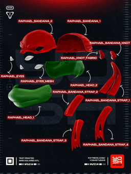Red Turtle Helmet 3D Printer STL 3d model
