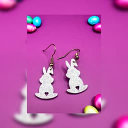 Love Bunny Earrings 3d model