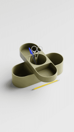 DRIO - Magnetic Desk Organizer - Dot pattern 3d model