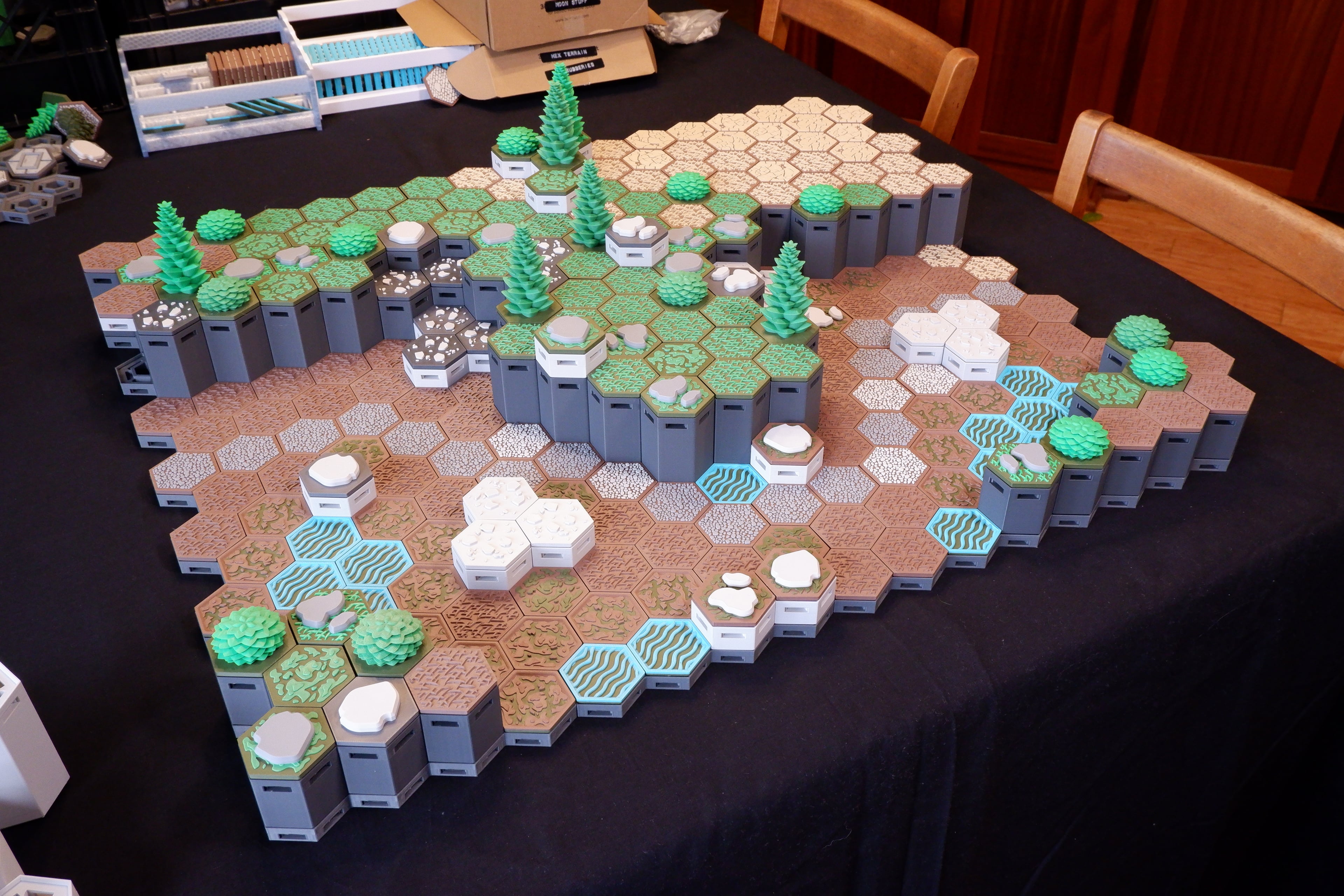 FDMecha Hex Terrain - Basic Core Set 3d model
