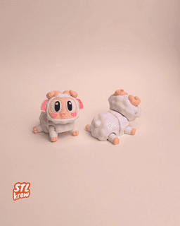 Cute articulated Sheep, no support 3d model