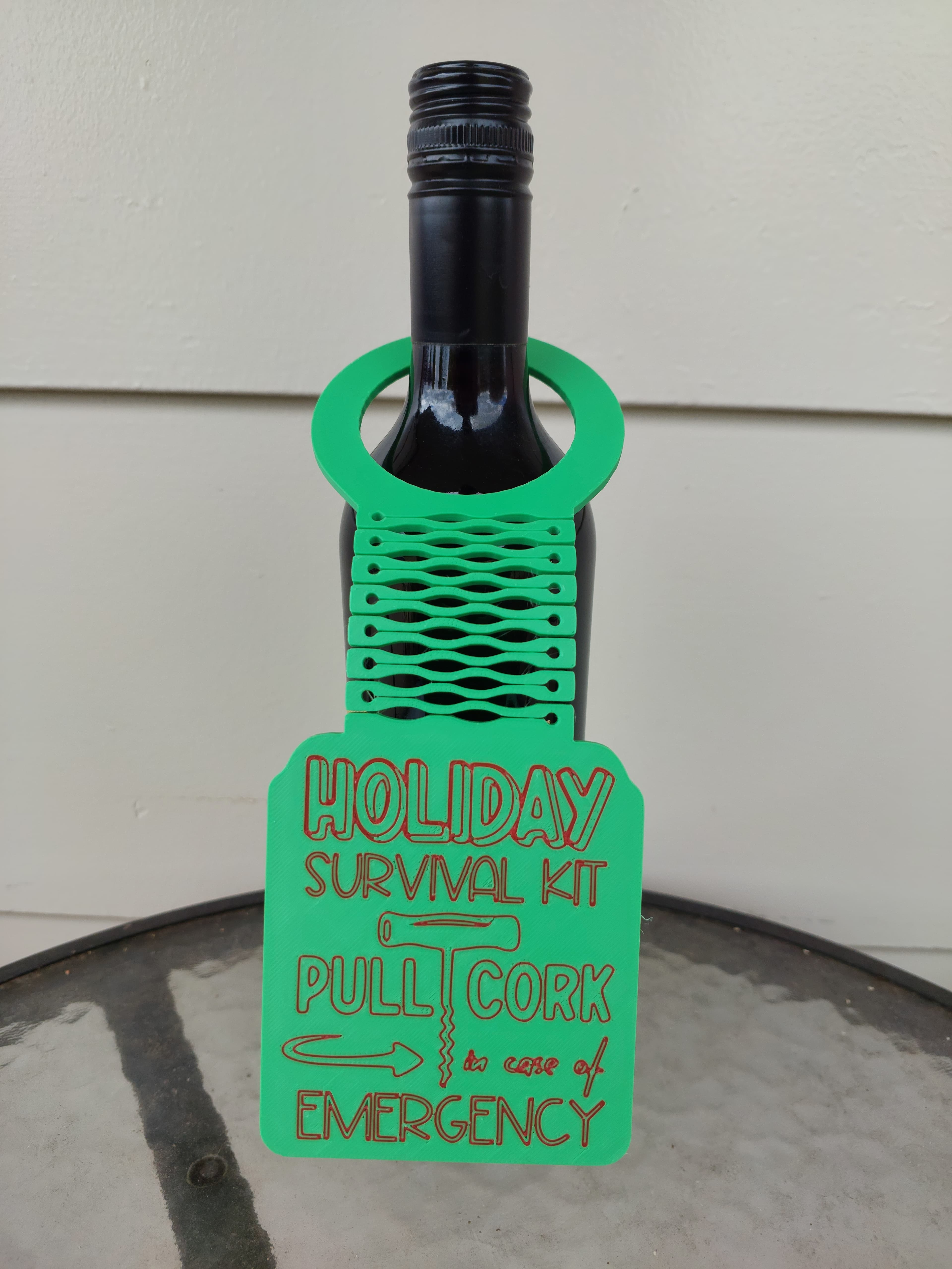 Christmas Wine Bottle Tags 3d model
