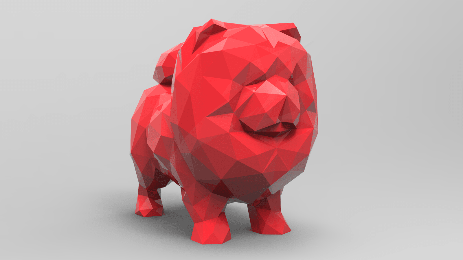 Low Poly ChowChow 3d model