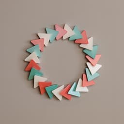 Geometric Christmas Wreath 3d model