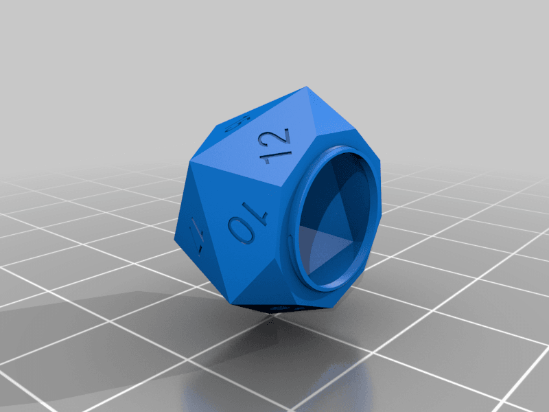Screw Top D20 Dice Box 3d model