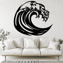 Wave 2D Wall Art/Window Art 3d model