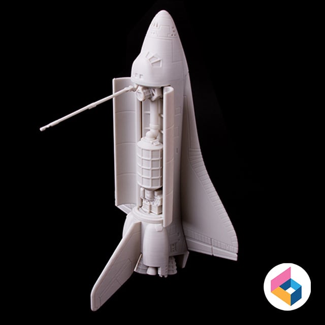 Space lab and landing gear for foldable Space Shuttle 3d model