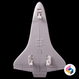 Space lab and landing gear for foldable Space Shuttle 3d model