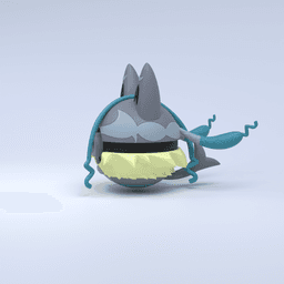 Lucario (Mega Z) Pokeball 3d model