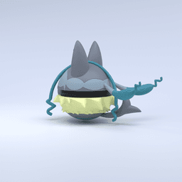 Lucario (Mega Z) Pokeball 3d model