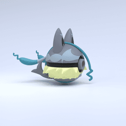 Lucario (Mega Z) Pokeball 3d model