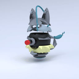 Lucario (Mega Z) Pokeball 3d model
