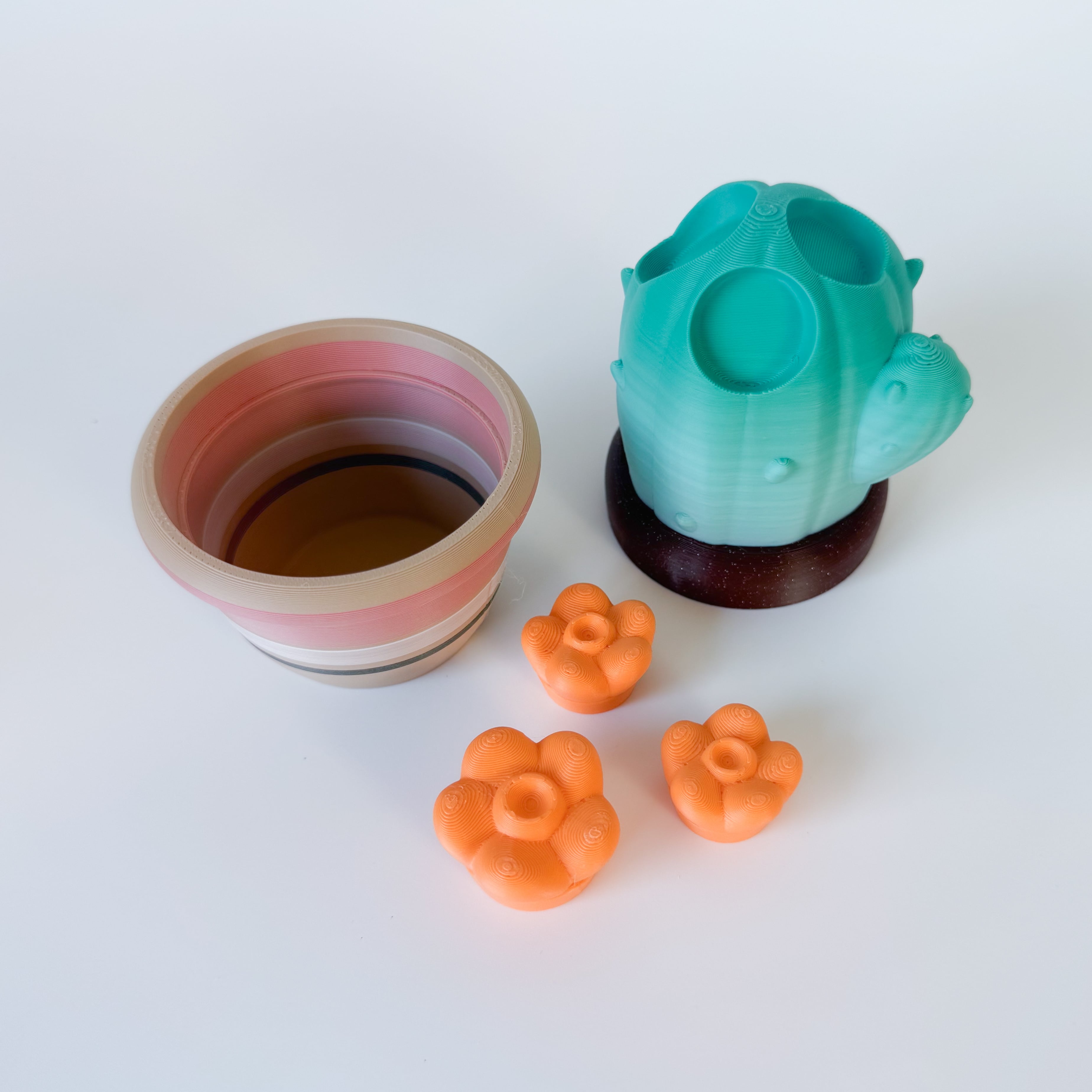 Cactus pot container and Cactus clicker 3d model